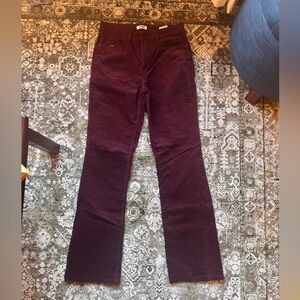 Wrangler Dark Burgundy High-Rise Boot Corduroy Pants